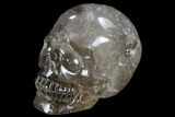 Carved, Smoky Quartz Crystal Skull #108762-3